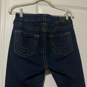 True Religion Horsetail Stitching Jeni Curvy Mid-Rise Skinny Jeans | Women’s 29